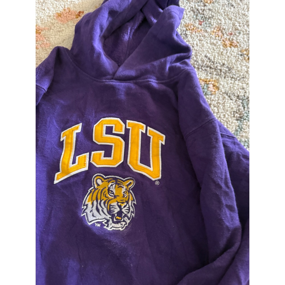 Genuine Stuff LSU Tigers Youth Purple Hoodie Sweatshirt Size L 14/16 NCAA